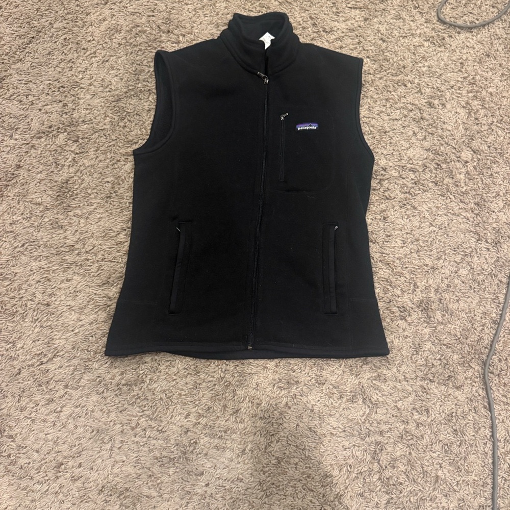 Patagonia Black Fleece Vest with Logo